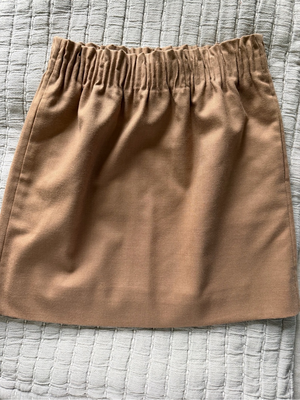 J. Crew Camel Elastic-Waist Mini Skirt
